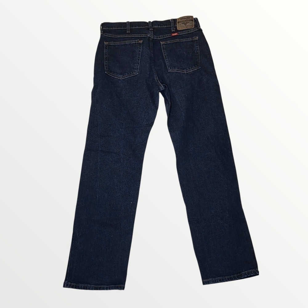 Wrangler Premium Quality Men Straight Leg Jeans Dark Wash Indigo 34x30 1096FXVMF